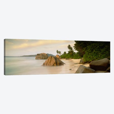 Rocks On The Beach, La Digue, Seychelles Canvas Print #PIM2058} by Panoramic Images Canvas Art