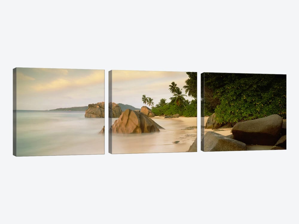 Rocks On The Beach, La Digue, Seychelles by Panoramic Images 3-piece Art Print