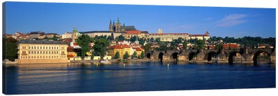 Vitava River Charles Bridge Prague Czech Republic Canvas Art Print - Prague Art
