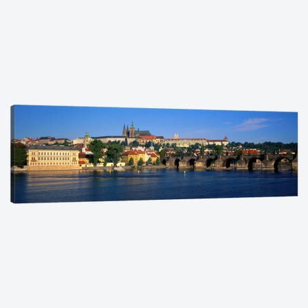 Vitava River Charles Bridge Prague Czech Republic Canvas Print #PIM2069} by Panoramic Images Canvas Print