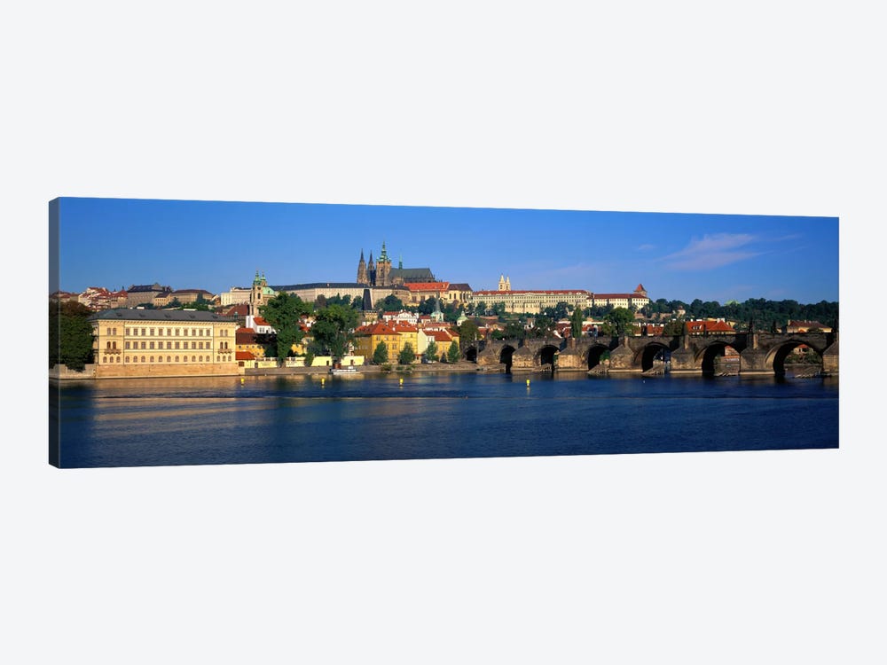 Vitava River Charles Bridge Prague Czech Republic by Panoramic Images 1-piece Canvas Print