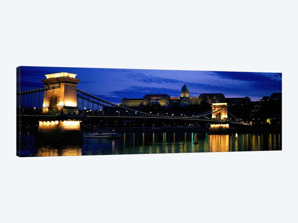 Szechenyi Bridge Royal Palace Budapest Hungary by Panoramic Images 1-piece Art Print