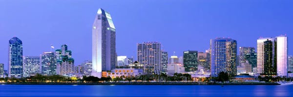 Blue: Skyline, San Diego, California, USA by Panoramic Images
