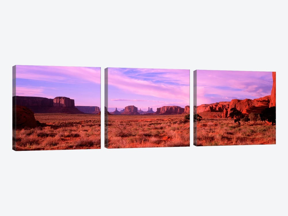 Distant View, Monument Valley, Navajo Nation, USA by Panoramic Images 3-piece Canvas Art