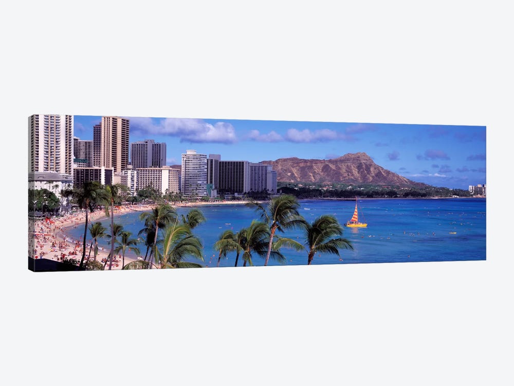 Waikiki Beach, Honolulu, Hawaii, USA by Panoramic Images 1-piece Canvas Print