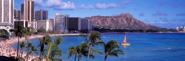 Panoramic Images: Waikiki Beach, Honolulu, Hawaii, USA by Panoramic Images