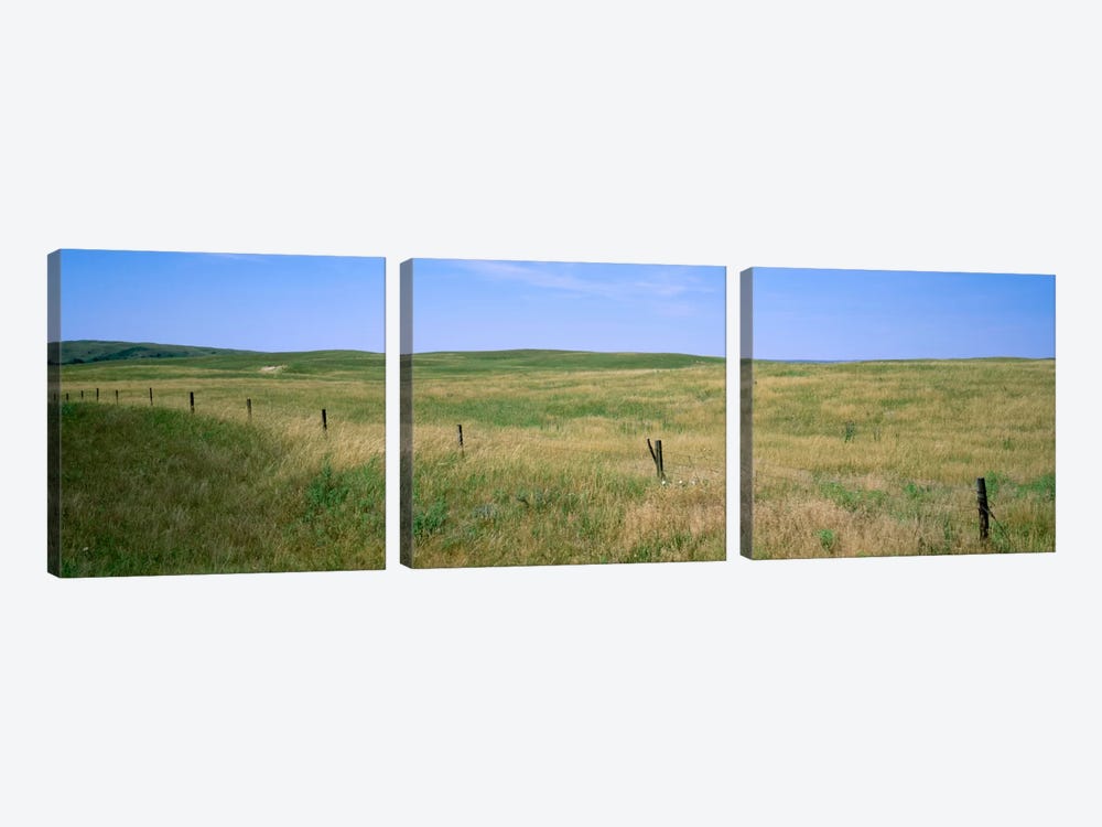 Prairie Landscape, Cherry County, Nebraska, USA by Panoramic Images 3-piece Canvas Artwork