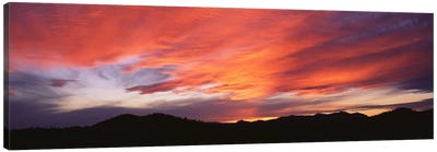 Sunset over Black Hills National Forest Custer Park State Park SD USA Canvas Art Print - Cloudy Sunset Art