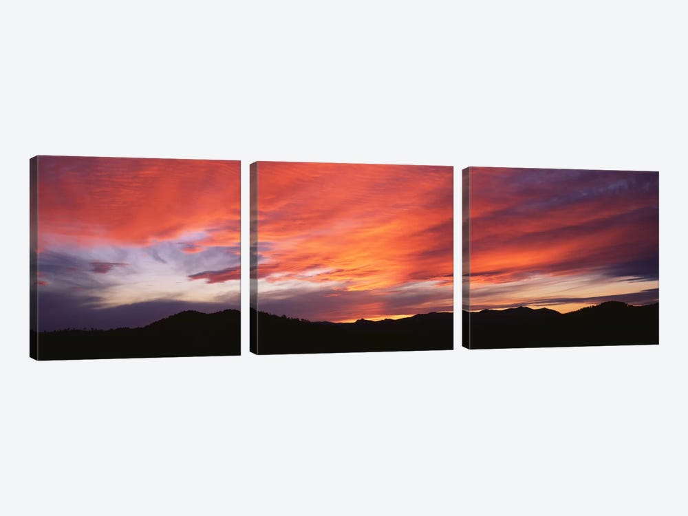 Sunset over Black Hills National Forest Custer Park State Park SD USA by Panoramic Images 3-piece Canvas Wall Art