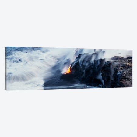 Glowing Lava Stream, Hawai'i Volcanoes National Park, Big Island, Hawaii, USA Canvas Print #PIM209} by Panoramic Images Canvas Wall Art