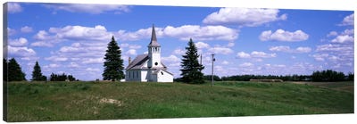 USA, South Dakota, Church Canvas Art Print - Field, Grassland & Meadow Art