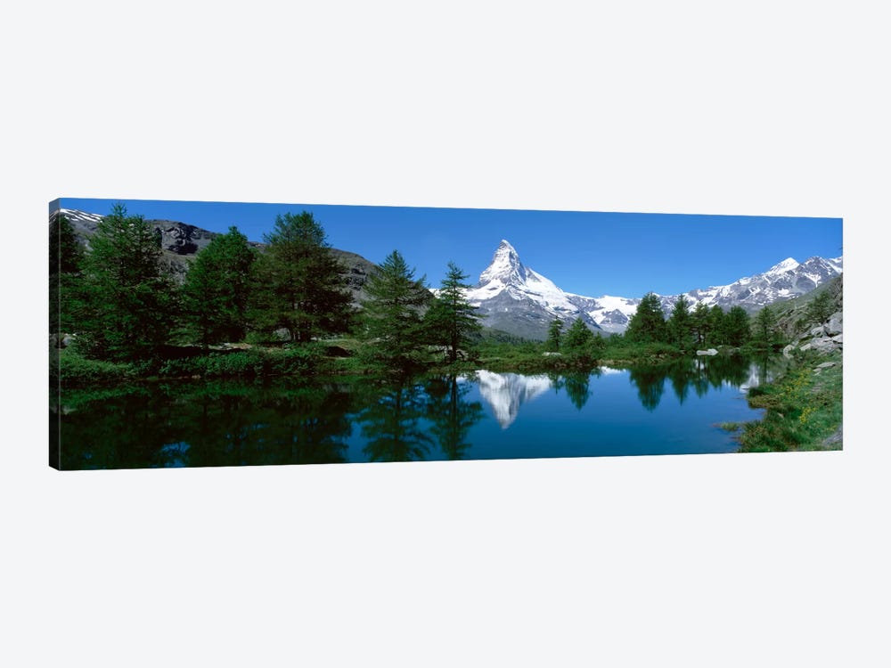 Matterhorn's Reflection, Riffelsee, Zermatt, Valais, Switzerland by Panoramic Images 1-piece Canvas Wall Art