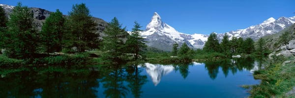 Switzerland: Matterhorn's Reflection, Riffelsee, Zermatt, Valais, Switzerland by Panoramic Images