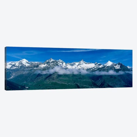 Aerial View, Swiss Alps, Switzerland Canvas Print #PIM2109} by Panoramic Images Canvas Art