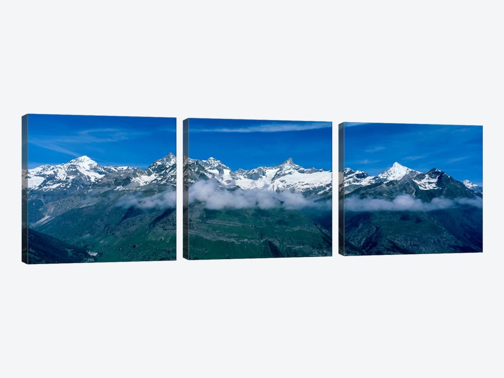 Aerial View, Swiss Alps, Switzerland by Panoramic Images 3-piece Canvas Artwork