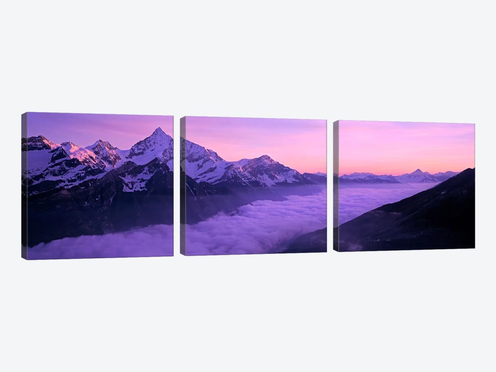 Cloud Cover I, Swiss Alps, Switzerland by Panoramic Images 3-piece Canvas Wall Art