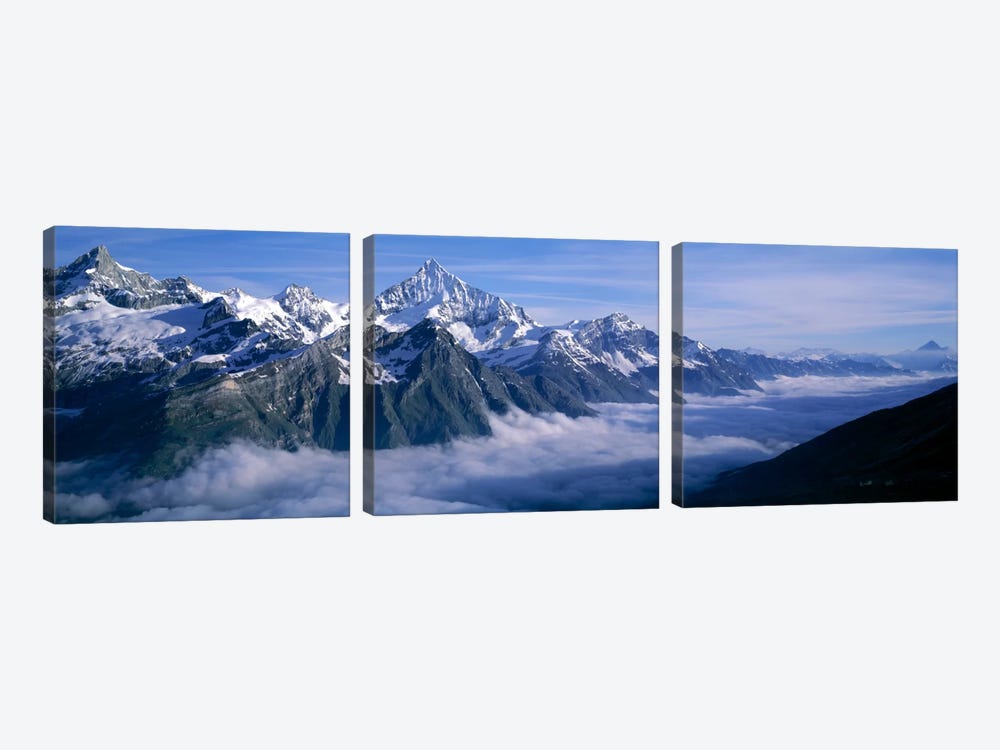 Cloud Cover II, Swiss Alps, Switzerland by Panoramic Images 3-piece Canvas Print