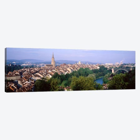 Aerial View Of Innere Stadt, Bern, Switzerland Canvas Print #PIM2120} by Panoramic Images Canvas Artwork