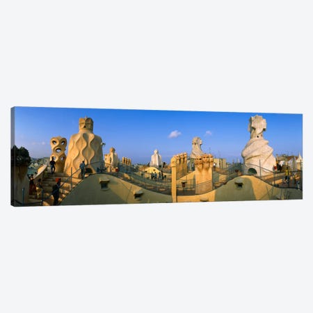 Rooftop Espanata Bruixes (Witch Scarers), Casa Mila, Barcelona, Catalonia, Spain Canvas Print #PIM2134} by Panoramic Images Canvas Wall Art