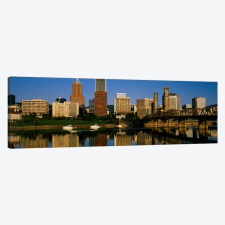 Buildings at the waterfront, Portland, Oregon, USA Canvas Print #PIM2139} by Panoramic Images Canvas Print