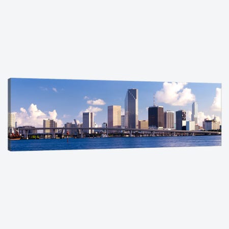 Buildings at the waterfront, Miami, Florida, USA Canvas Print #PIM2141} by Panoramic Images Canvas Wall Art