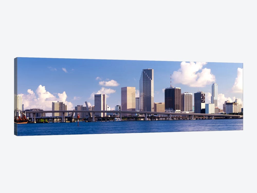 Buildings at the waterfront, Miami, Florida, USA by Panoramic Images 1-piece Canvas Art