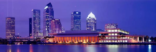 Tampa Bay: Building at the waterfront, Tampa, Florida, USA by Panoramic Images