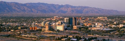 High angle view of a cityscapeTucson, Arizona, USA by Panoramic Images canvas print