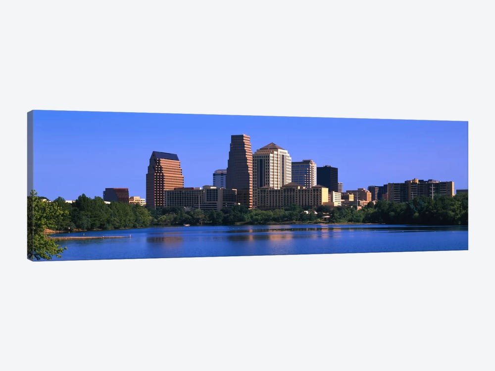 Skyscrapers at the waterfront, Austin, Texas, USA by Panoramic Images 1-piece Canvas Artwork