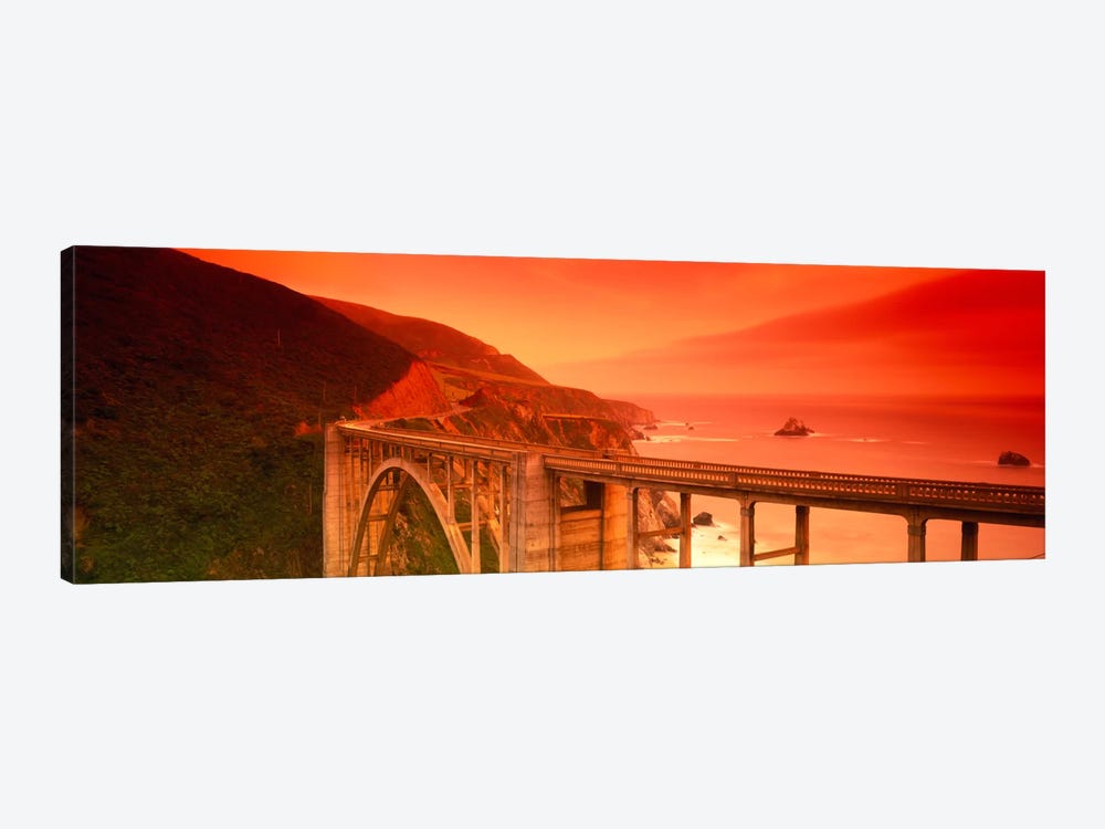 Majestic Coastal Landscape Featuring Bixby Creek Bridge, Big Sur, Monterey County, California, USA by Panoramic Images 1-piece Canvas Art Print