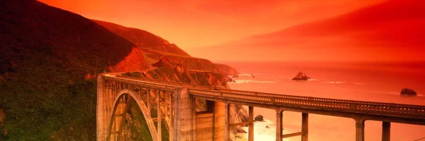 Monterey: Majestic Coastal Landscape Featuring Bixby Creek Bridge, Big Sur, Monterey County, California, USA by Panoramic Images