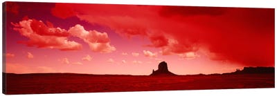 Stormy Desert Landscape With Red Filter, Utah, USA Canvas Art Print - Utah Art