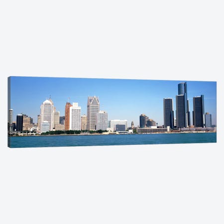 Skyline Detroit MI USA Canvas Print #PIM2153} by Panoramic Images Art Print