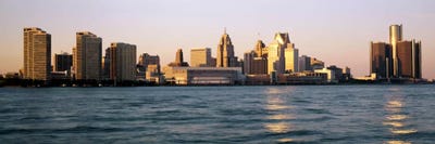 Skyline Detroit MI USA by Panoramic Images canvas print