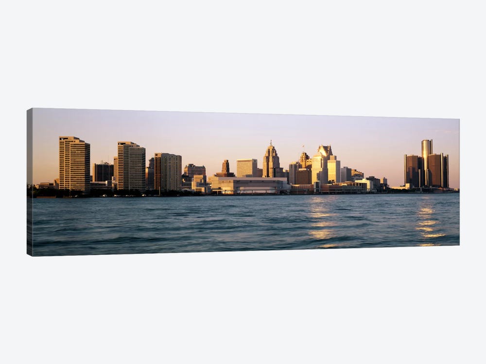 Skyline Detroit MI USA by Panoramic Images 1-piece Canvas Wall Art