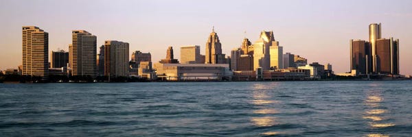 Michigan: Skyline Detroit MI USA by Panoramic Images