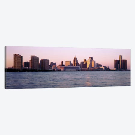 Skyline Detroit MI USA Canvas Print #PIM2155} by Panoramic Images Canvas Wall Art