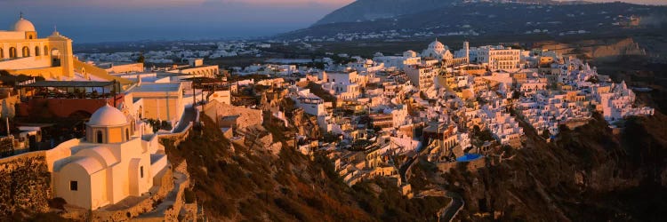 High angle view of buildings in a townFira, Santorini, Cyclades Islands, Greece