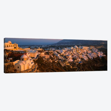 High angle view of buildings in a townFira, Santorini, Cyclades Islands, Greece Canvas Print #PIM2163} by Panoramic Images Canvas Wall Art