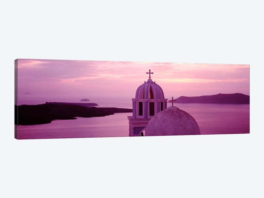 Silhouette of A ChurchSantorini Church, Greece by Panoramic Images 1-piece Canvas Art