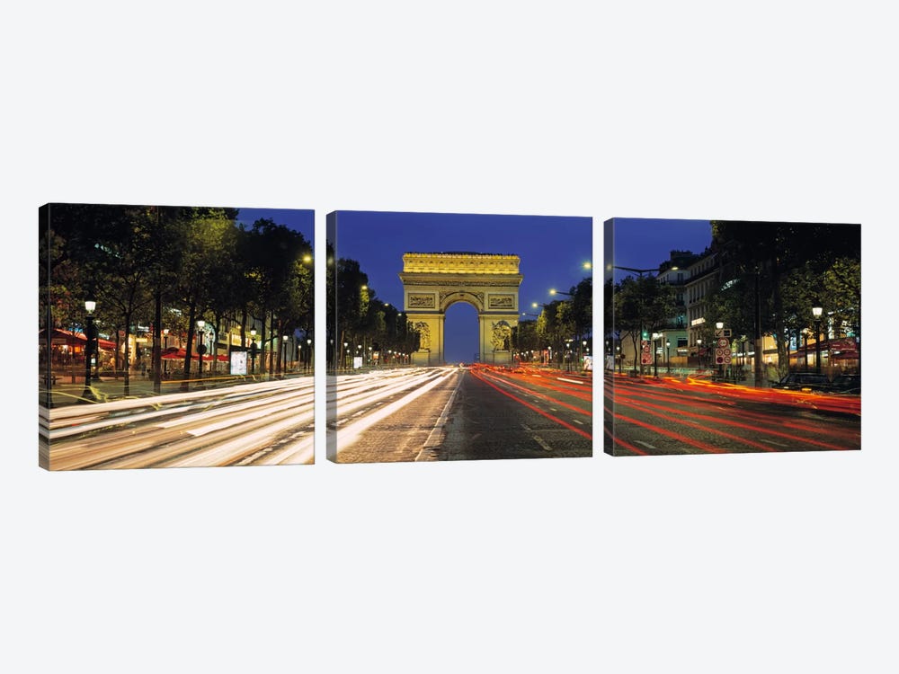 Arc de Triomphe, Paris, Ile-de France, France by Panoramic Images 3-piece Art Print