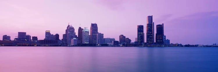 Skyscrapers at the waterfront, Detroit, Michigan, USA by Panoramic Images wall art