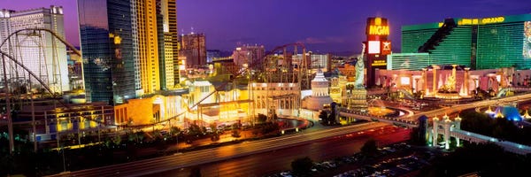 Nevada: High angle view of a city, Las Vegas, Nevada, USA by Panoramic Images