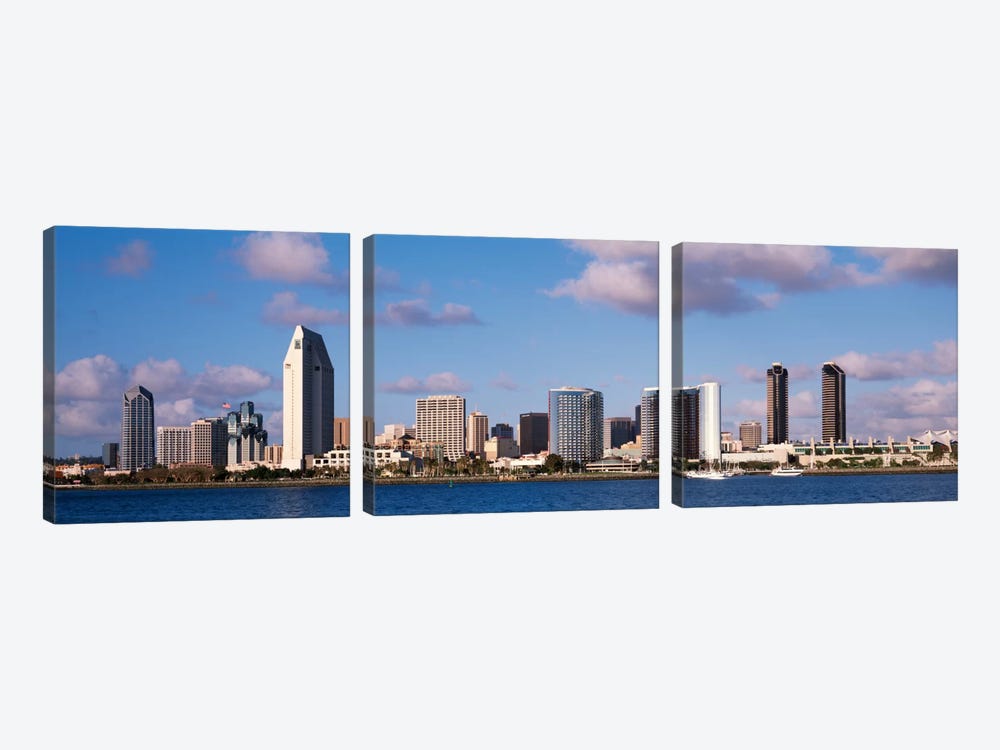 Buildings in a citySan Diego, California, USA by Panoramic Images 3-piece Canvas Art Print