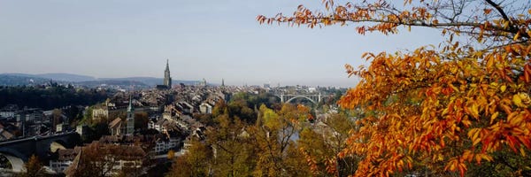 Bern: High angle view of buildings, Berne Canton, Switzerland by Panoramic Images