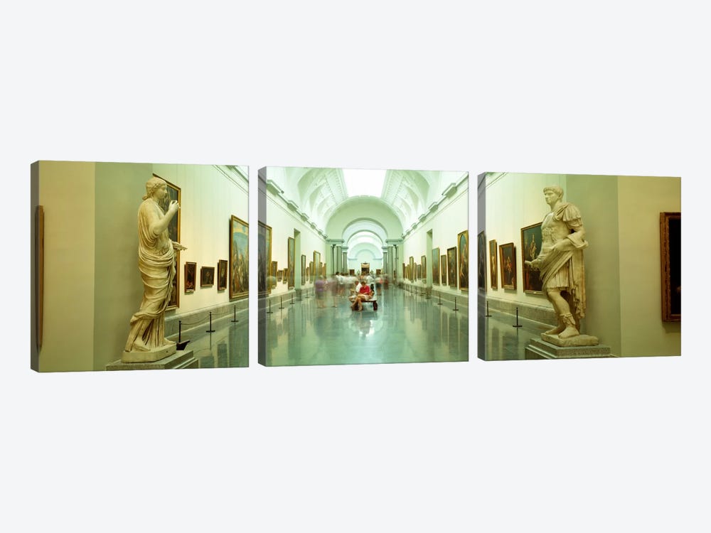 Main Exhibition Hall, Prado Museum, Madrid, Spain by Panoramic Images 3-piece Canvas Print