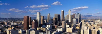 Daylight Skyline, Los Angeles, California, USA by Panoramic Images framed canvas print