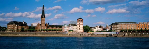 Dusseldorf: Burgplatz (St. Lambertus, Castle Tower & Josephskapelle), Bank Of The Rhine, Dusseldorf, Germany by Panoramic Images