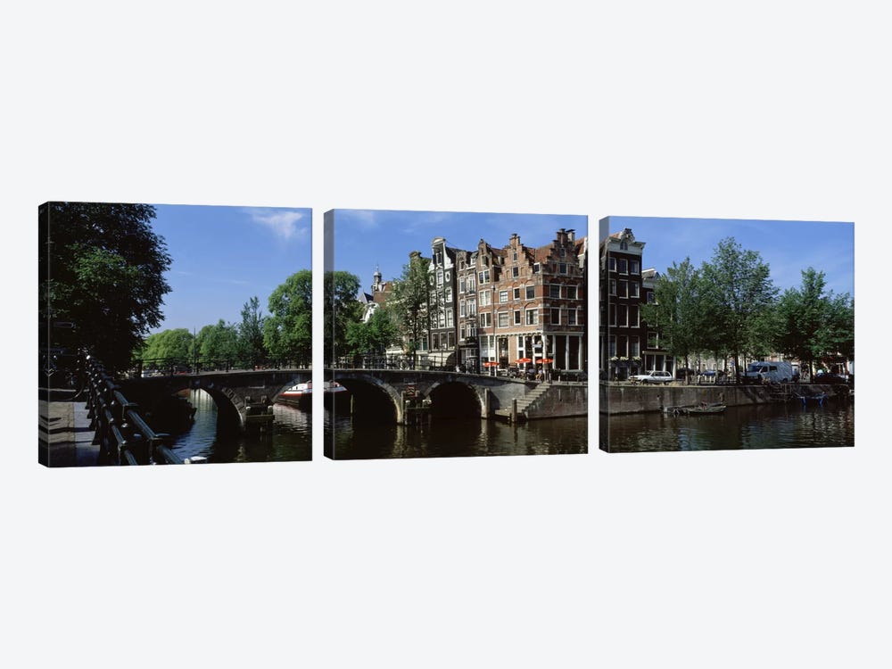 Lekkeresluis (Great Bridge), Jordaan, Amsterdam, Netherlands by Panoramic Images 3-piece Canvas Art