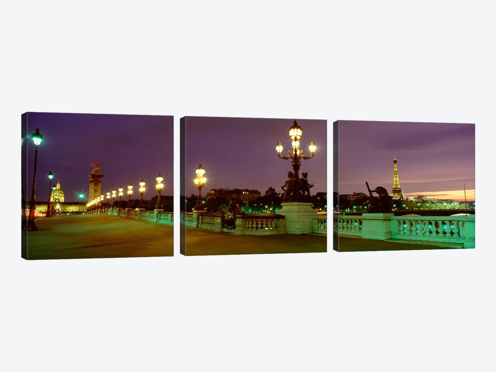 Pont Alexandre III, Paris, Ile-de-France, France by Panoramic Images 3-piece Canvas Print